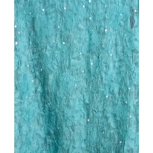 Gorgeous Alfred Dunner set - blouse & matching tank Wmn's Sz 16 aqua spangly - Picture 7 of 7